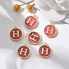 Golden Plated Alloy Enamel Charms ENAM-S118-08H-5
