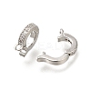 Rack Plating Brass Micro Pave Clear Cubic Zirconia Enhancer Shortener Bails KK-F883-12P-2