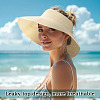 1Pc Women Straw Floppy Wide Brim Sun Hat AJEW-TA0002-59C-8