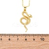 Brass Snake Pendant Cable Chain Necklaces for Women LS-NJEW-S438-01A-G-5