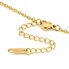 Ion Plating(IP) 201 Stainless Steel Flower Pendant Necklaces NJEW-K270-11G-3