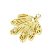 Brass Pave Clear Cubic Zirconia Pendants KK-L238-30G-2