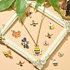 50Pcs 10 Styles Zinc Alloy Enamel Charms ENAM-CJ0003-87-6