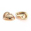 Brass Micro Pave Clear Cubic Zirconia Pendants KK-S360-144Y-NF-2