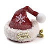 Christmas Hat Polyester Alligator Hair Clips for Women Girl AJEW-M012-02B-1