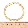304 Stainless Steel Flat Snake Chain Bracelets LS-BJEW-C134-01B-G-5
