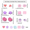 60 Pcs 6 Style Opaque Resin Cabochons CRES-SC0001-84-2