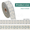 Polyester Jacquard Flower Ribbon for Clothing Accessories OCOR-WH0090-73B-2
