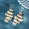 Brass Dangle Earrings EJEW-B157-02B-G-2