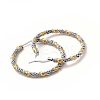Non-Tarnish 304 Stainless Steel Twist Rope Hoop Earrings for Women EJEW-C011-03P-2