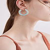 1 Pair Stylish Stainless Steel Fever Hoop Earrings EJEW-LP0011-05B-1