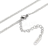 Non-Tarnish 304 Stainless Steel Cable Chain Religion Cross Pendant Necklaces for Women NJEW-K276-05B-P-3