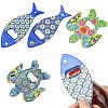 4Pcs 4 Styles Melamine Bottle Opener Fridge Magnet AJEW-CJ0001-54-9