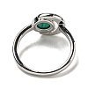 Natural Malachite Adjustable Rings RJEW-K269-09P-07-3