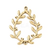 304 Stainless Steel Teardrop Leaf Connector Charms STAS-I325-107G-1