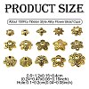 150Pcs 15 Style Tibetan Style Alloy Flower Bead Caps TIBE-YW0001-56-2