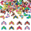 60Pcs Printed Translucent Acrylic Pendants OACR-TA0001-72-1