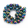 Electroplate Transparent Glass Beads Strands EGLA-N006-033-A01-2