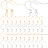 100Pcs 2 Styles Brass Ear Wire KK-SC0004-85-1