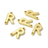 Rack Plating Brass Letter Connector Charms KK-C007-38G-R-1