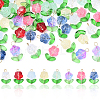 10Pcs Glass Pendants PALLOY-YW00063-01-2
