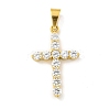 Ion Plating(IP) 304 Stainless Steel Cubic Zirconia Pendants STAS-C102-01B-G-1