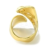 Brass with ABS Imitation Pearl Open Cuff Ring RJEW-K256-27G-3