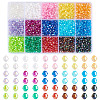 2250Pcs 15 Colors Bicone AB Color Plated Eco-Friendly Transparent Acrylic Beads TACR-TA0001-51-1