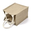 Jute Tote Bags Soft Cotton Handles Laminated Interior ABAG-F003-05-4