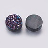 Imitation Druzy Gemstone Resin Cabochons RESI-E012-02F-1