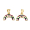 Brass Micro Pave Cubic Zirconia Pendantsn KK-S386-26G-1
