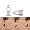 Brass Micro Pave Clear Cubic Zirconia Pendants KK-K351-36P-3