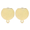 Half Round Ion Plating(IP) 304 Stainless Steel Stud Earring Findings STAS-I206-126G-1