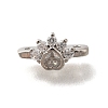Brass Clear Cubic Zirconia Spacer Bars KK-C031-49P-1
