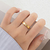 304 Stainless Steel & Cubic Zirconia Finger Rings FS-WG10832-04-1