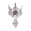 Natural Amethyst Big Pendants G-G009-01P-14-1
