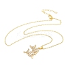 Mother's Day Brass Micro Pave Clear Cubic Zirconia Pendant Necklaces for Women LS-NJEW-Q021-01B-G-4