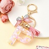 Resin & Acrylic & Faux Suede Tassel Keychain KEYC-YW00124-16-1