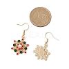 Christmas Alloy Rhinestone Dangle Earrings EJEW-JE06121-01-3