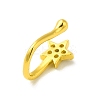 Clear Cubic Zirconia Star Clip on Nose Ring AJEW-F059-16G-2