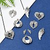50Pcs 5 Styles Tibetan Style Alloy Pendants TIBEP-YW0001-85-3