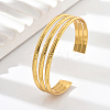 201 Stainless Steel Triple Layer Cuff Bangles RJ3221-4-1