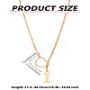 1Pc Letter & Heart Stainless Steel Lariat Necklaces for Women NJEW-LP0002-87G-I-2