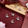 6Pcs 1-Hole Zinc Alloy Crystal Rhinestone Shank Buttons BUTT-DC0001-09-4