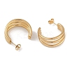 PVD Vacuum Plating 201 Stainless Steel Moon Stud Earrings LS-EJEW-I309-73G-03-2