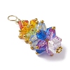 Chakra Theme Acrylic Pendants PALLOY-JF03055-3