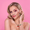 56Pcs 4 Colors Transparent Resin Pendants RESI-FH0001-64-7