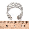 304 Stainless Steel Hollow Out Triangle Cuff Rings RJEW-G370-01P-5