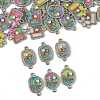 30Pcs 3 Styles Alloy Crystal Rhinestone and ABS Imitation Pearl Connector Charms ENAM-FS0003-71P-2
