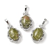 Natural Unakite Oval Pendants G-NH0025-15P-13-1